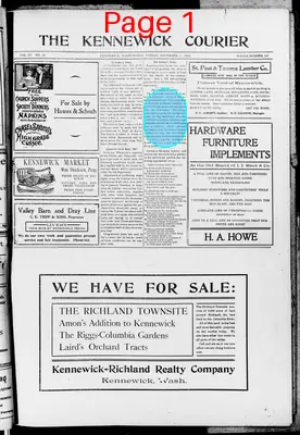 Page thumbnail for The Kennewick Courier