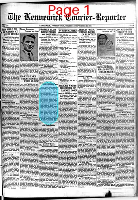 Page thumbnail for The Kennewick Courier Reporter