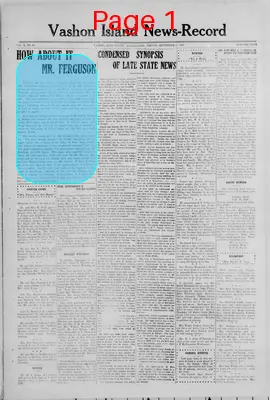 Page thumbnail for Vashon Island News Record