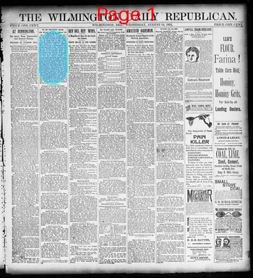Page thumbnail for The Wilmington Daily Republican
