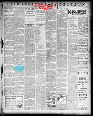 Page thumbnail for The Wilmington Daily Republican