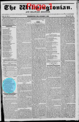 Page thumbnail for The Wilmingtonian, And Delaware Register