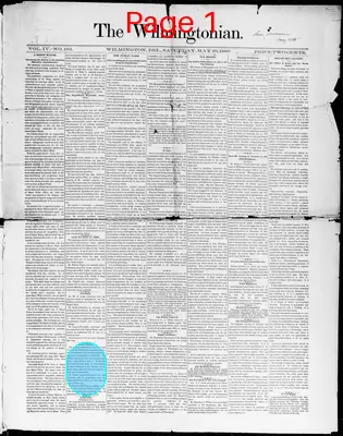 Page thumbnail for The Wilmingtonian