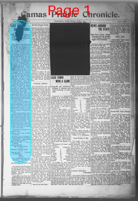 Page thumbnail for Camas Prairie Chronicle