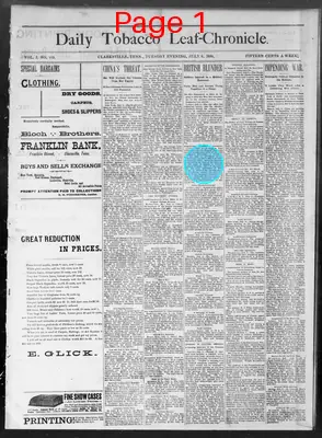 Page thumbnail for Daily Tobacco Leaf Chronicle