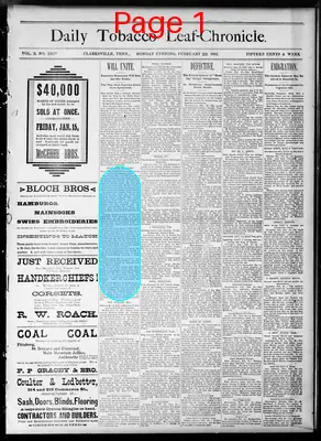 Page thumbnail for Daily Tobacco Leaf Chronicle