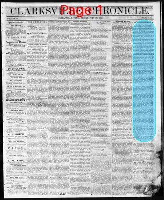 Page thumbnail for Clarksville Chronicle