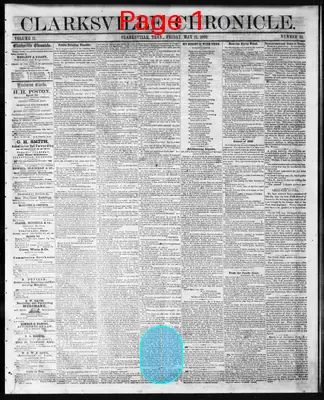 Page thumbnail for Clarksville Chronicle
