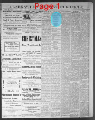 Page thumbnail for Clarksville Weekly Chronicle