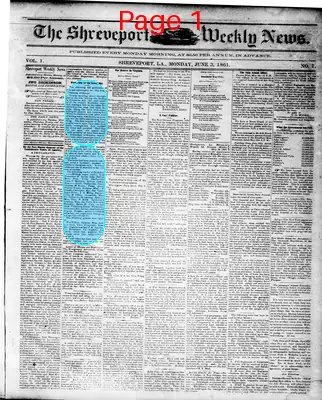Page thumbnail for The Shreveport Weekly News