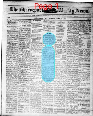 Page thumbnail for The Shreveport Weekly News