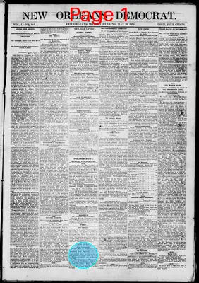 Page thumbnail for The New Orleans Democrat