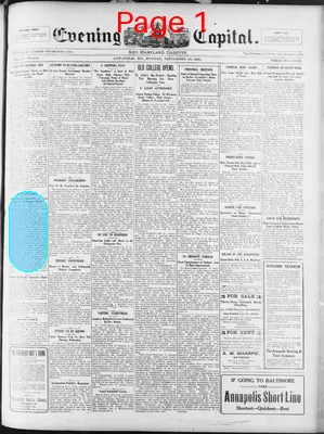 Page thumbnail for Evening Capital And Maryland Gazette
