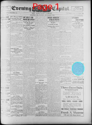 Page thumbnail for Evening Capital And Maryland Gazette