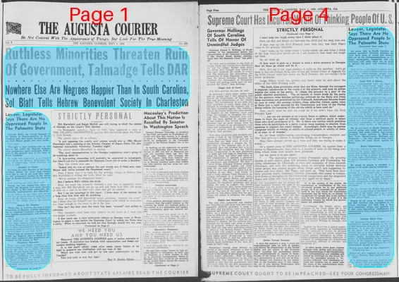 Page thumbnail for The Augusta Courier