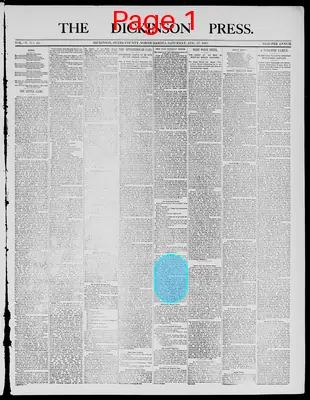 Page thumbnail for The Dickinson Press