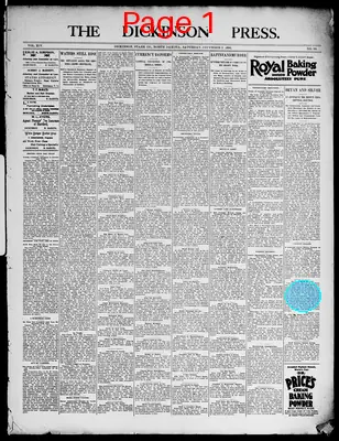 Page thumbnail for The Dickinson Press