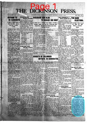 Page thumbnail for The Dickinson Press
