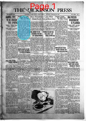 Page thumbnail for The Dickinson Press