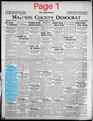 Page thumbnail for The Semi Weekly Madison County Democrat