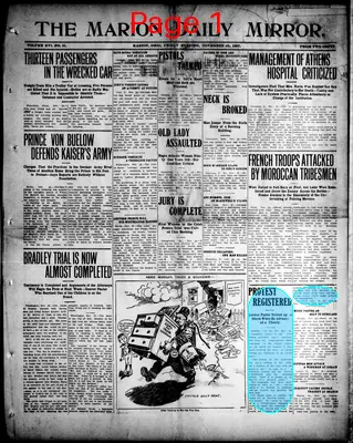 Page thumbnail for The Marion Daily Mirror