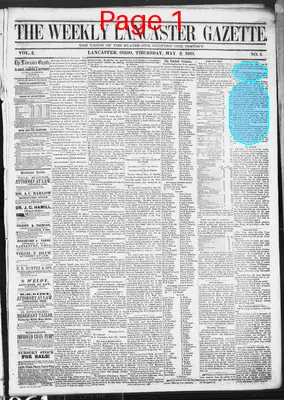 Page thumbnail for The Weekly Lancaster Gazette