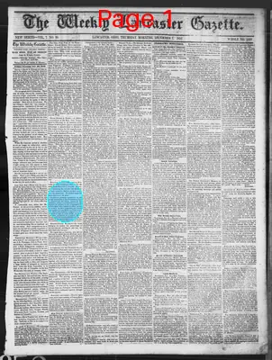 Page thumbnail for The Weekly Lancaster Gazette