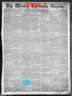 Page thumbnail for The Weekly Lancaster Gazette