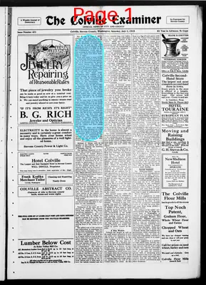 Page thumbnail for The Colville Examiner