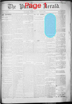 Page thumbnail for Pullman Herald