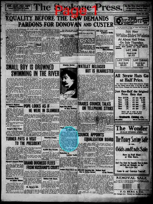 Page thumbnail for The Spokane Press