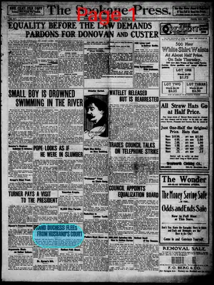 Page thumbnail for The Spokane Press