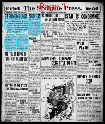 Page thumbnail for The Spokane Press