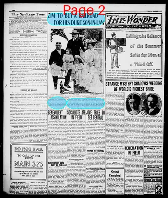 Page thumbnail for The Spokane Press
