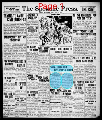 Page thumbnail for The Spokane Press