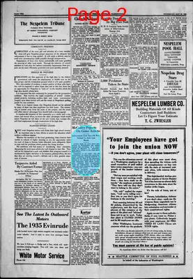 Page thumbnail for The Nespelem Tribune