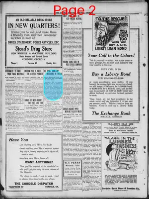 Page thumbnail for The Cordele Dispatch