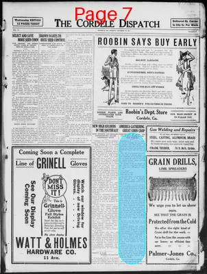 Page thumbnail for The Cordele Dispatch