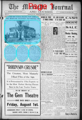 Page thumbnail for The Marietta Journal And Courier
