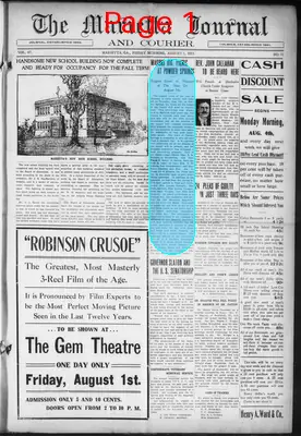 Page thumbnail for The Marietta Journal And Courier