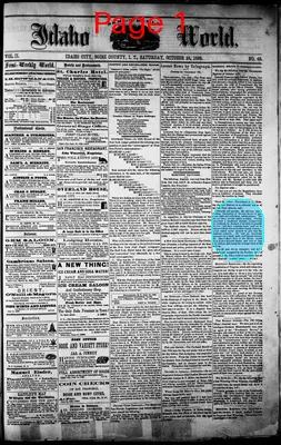 Page thumbnail for Idaho Semi Weekly World