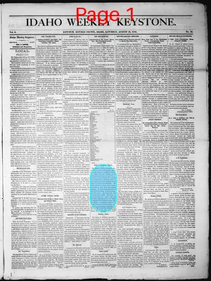 Page thumbnail for Idaho Weekly Keystone