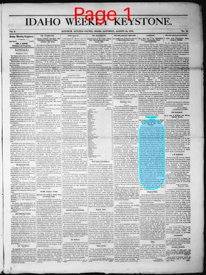 Page thumbnail for Idaho Weekly Keystone