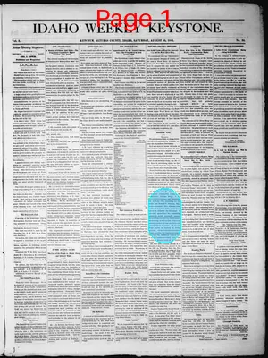 Page thumbnail for Idaho Weekly Keystone