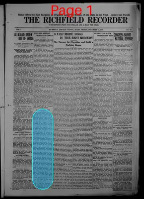 Page thumbnail for The Richfield Recorder