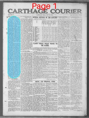 Page thumbnail for Carthage Courier