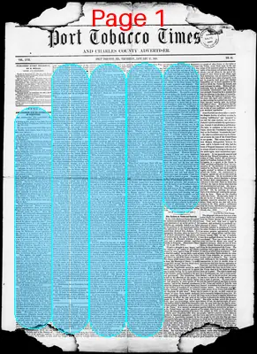 Page thumbnail for Port Tobacco Times, And Charles County Advertiser