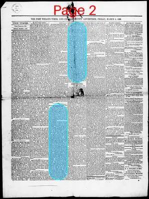 Page thumbnail for Port Tobacco Times, And Charles County Advertiser