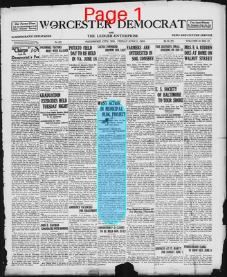 Page thumbnail for Worcester Democrat And The Ledger Enterprise