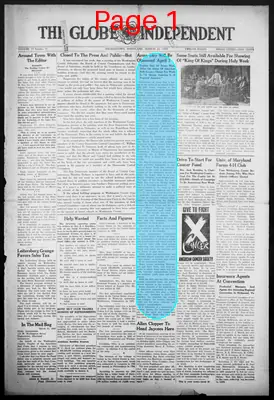 Page thumbnail for The Globe Independent